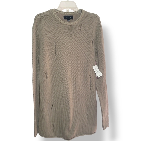 *NWT* PACSUN - Medium Beige Crewneck Sweater - Picture 2 of 10